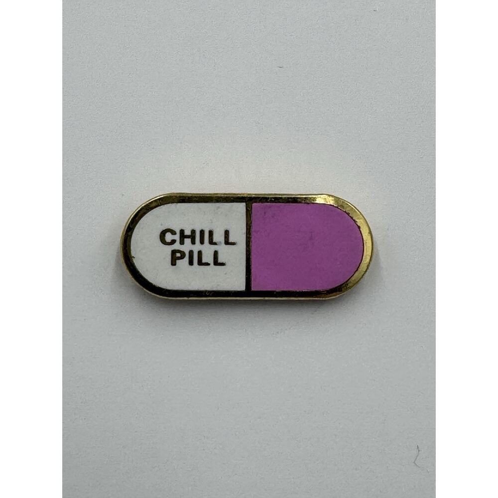 Chill‎ Pill Hat Lapel Pin Pinback